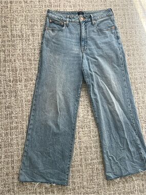 J.Crew Curvy Wide-Leg Crop Women Jeans - Light Blue